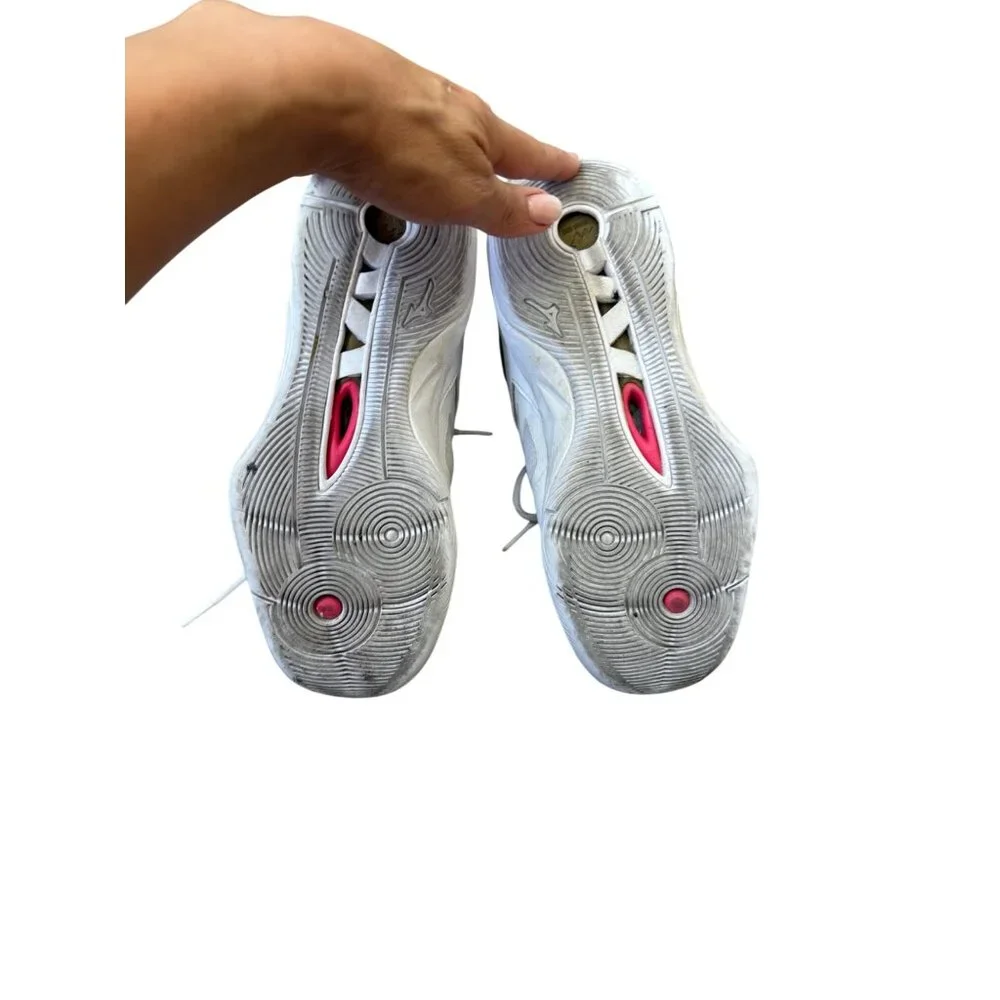 Mizuno‎ Womens Wave Dimension Volleyball Shoes Size 8 White Sneakers Practice